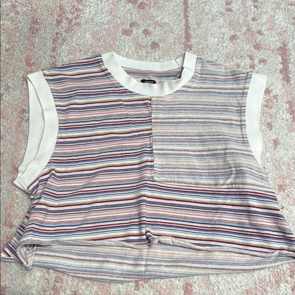 Urban outfitters striped crop tank